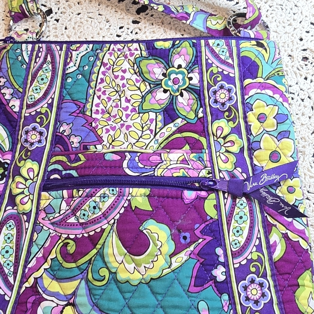Vera Bradley Purple Paisley Bag, NWOT - Picture 3 of 12